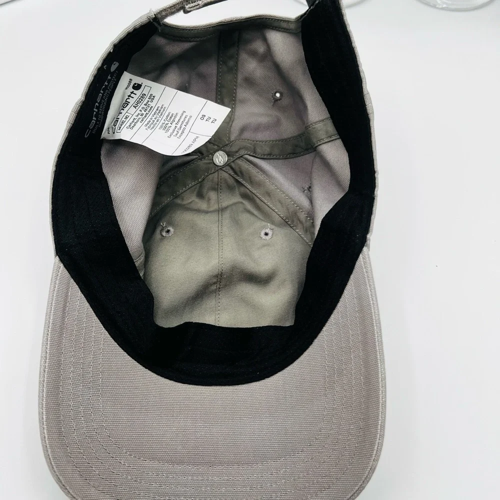 Carhartt Light Gray Cap with Brown Logo